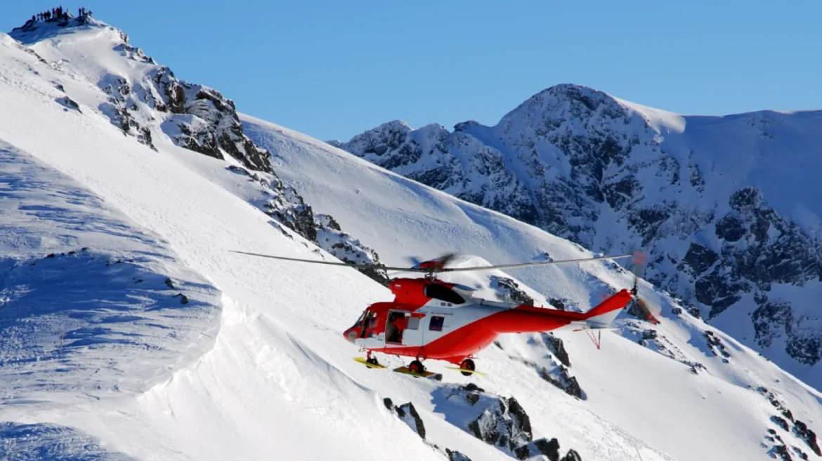 Mountain rescue helicopter