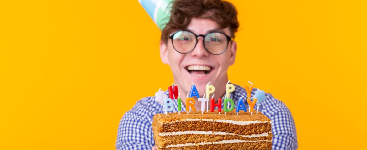 Guy birthday cake ideas with a cheerful birthday celebration cake